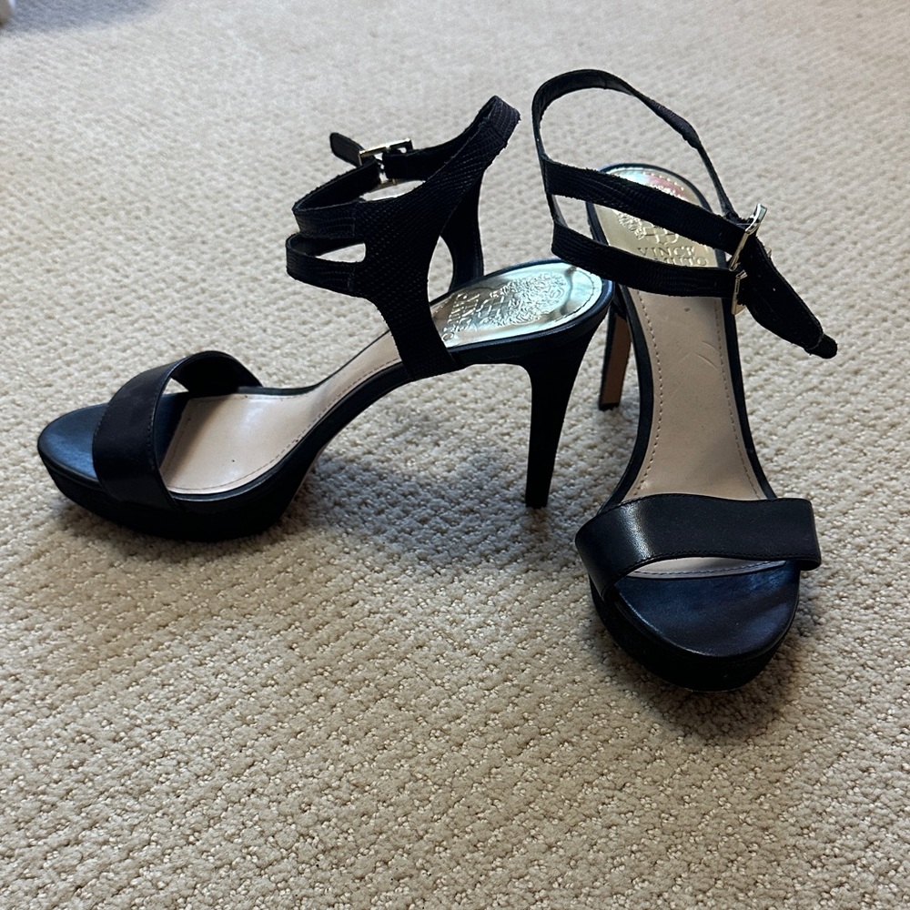 Vince Camuto Women's Black Strappy High Heels - Picture 3 of 6